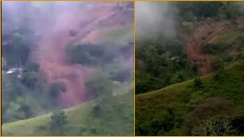 Derrumbe en la vía Panamericana: