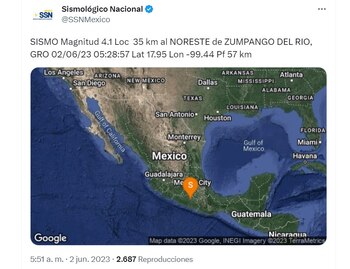El SSN reportó un movimiento