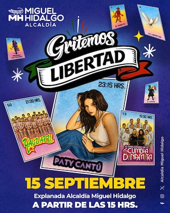 Paty Cantú se presenta a las 23:15 horas en la explanada de la alcaldía Miguel Hidalgo. (Foto: Alcaldía Miguel Hidalgo)