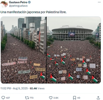 Gustavo Petro hizo la publicación