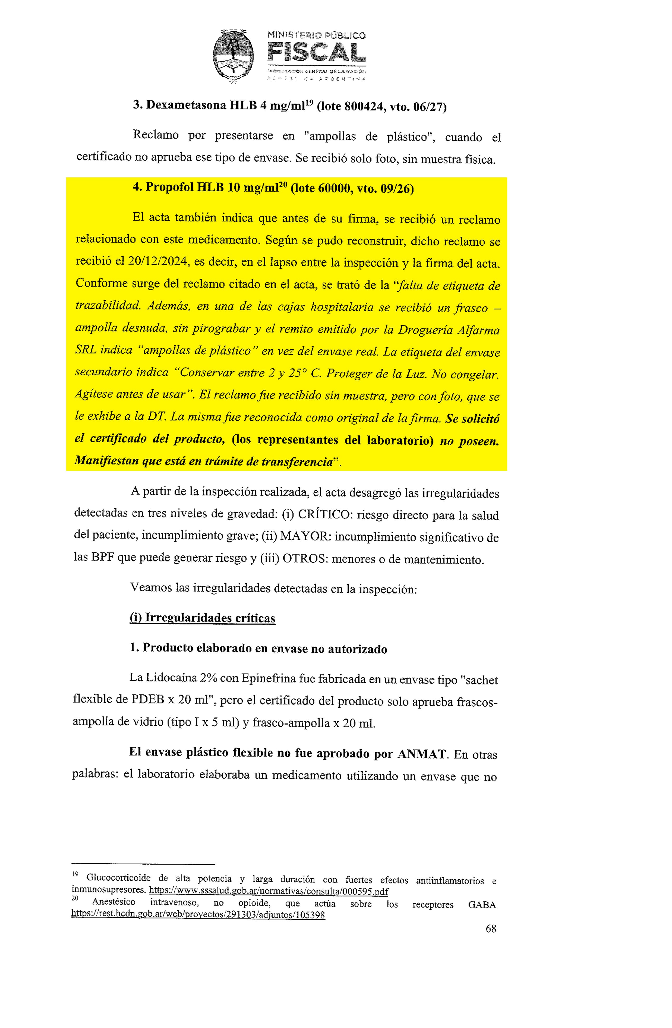HLB Pharma, propiedad de Ariel García Furfaro fabricó y vendió propofol sin los certificados correspondientes
