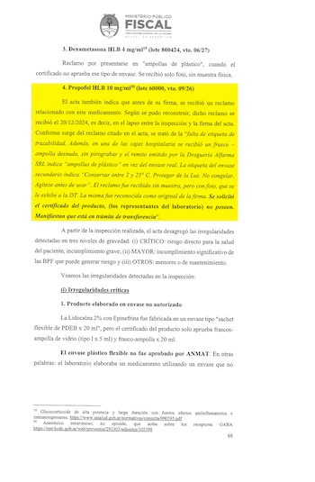 HLB PHARMA, PROPOFOL, CAUSA FENTANILO MORTAL