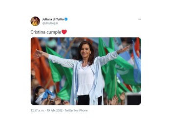 Tuit de la senadora Juliana