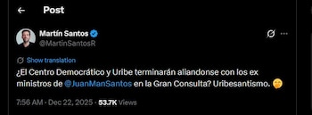 Martín Santos también lanzó