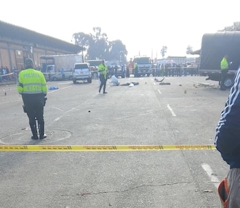 Choque en central de abastos