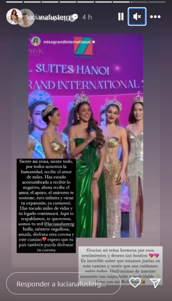 Miss Colombia envió emotivo mensaje