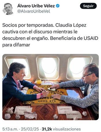 Previamente Álvaro Uribe había publicado