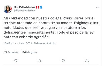 Tuit sobre el asalto a