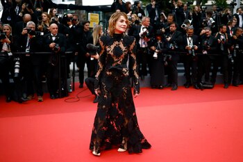 Isabelle Huppert lució un vestido