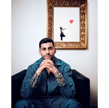 El defensor argentino posó para