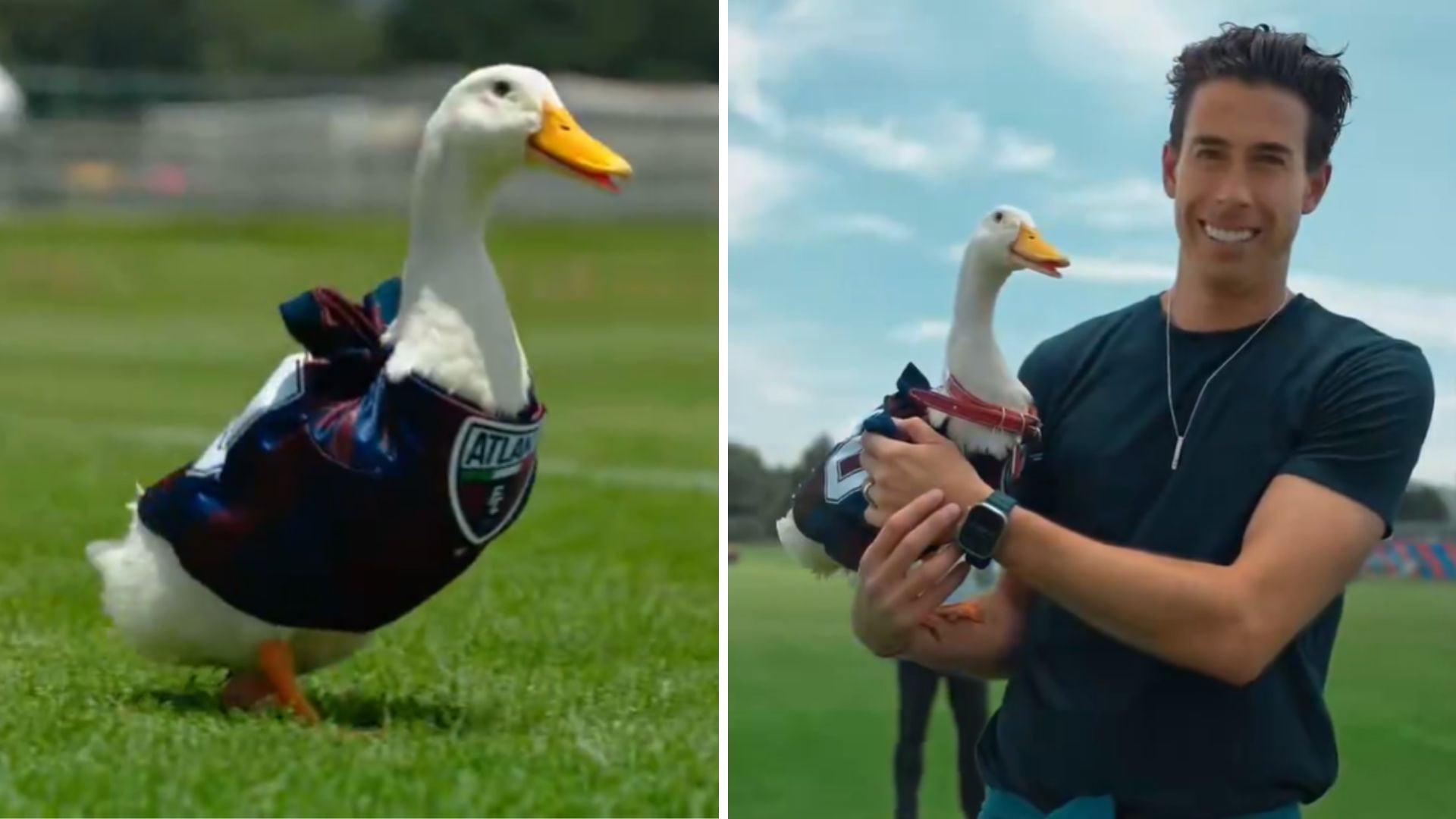 El Pato Merlín visitó las instalaciones del Atlante (X/ @Atlante)