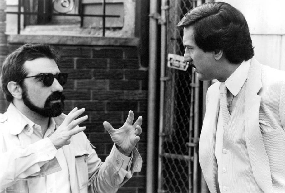 Martin Scorsese (izquierda) y Robert De Niro en el rodaje de 'El rey de la comedia'.