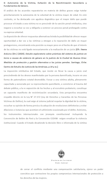 Uno de los puntos que consideró el tribunal