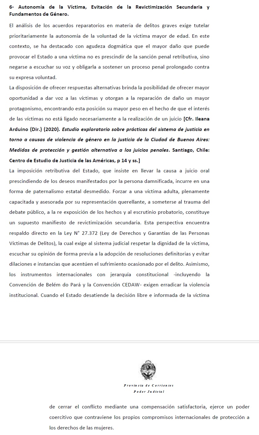Uno de los puntos que consideró el tribunal