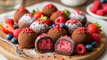 Trufas de frutos rojos: receta casera fácil, cremosa y lista para compartir en cualquier ocasión