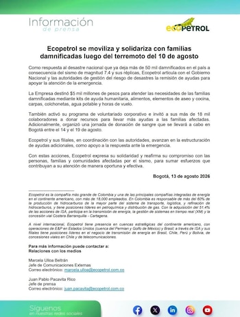 Ecopetrol - crédito @ECOPETROL_SA/X