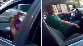 Filmaron a un hombre mientras