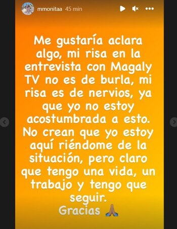 Mary Moncada se pronuncia por