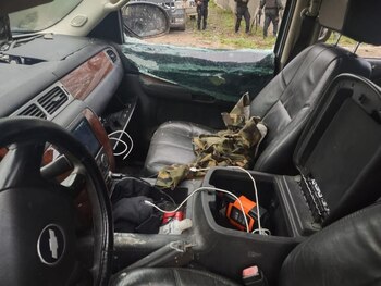 Dentro del vehículo se encontró