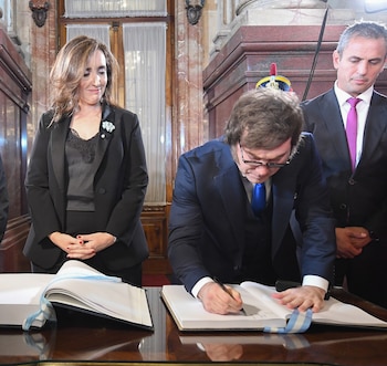 Milei, junto a la vicepresidenta