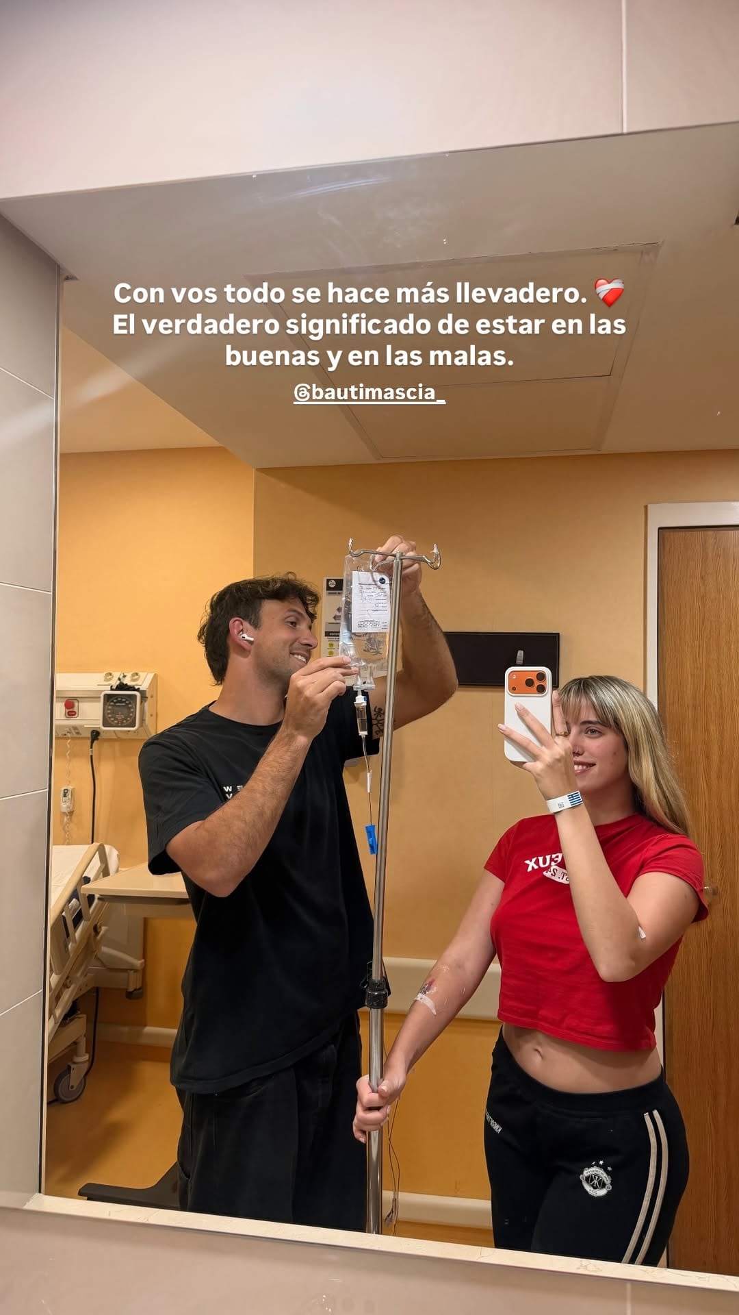 La exparticipante de Gran Hermano dedicó un mensaje de agradecimiento a Bautista Mascia por acompañarla durante sus internaciones