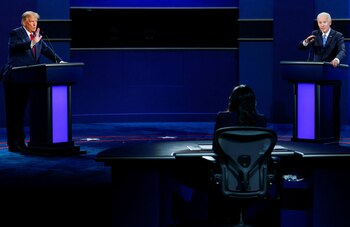 Trump, entonces presidente, y Biden,