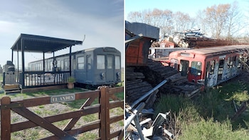 Compró un vagón de subte que era chatarra y lo convirtió en una casa de fin de semana dentro de un barrio privado de Canning