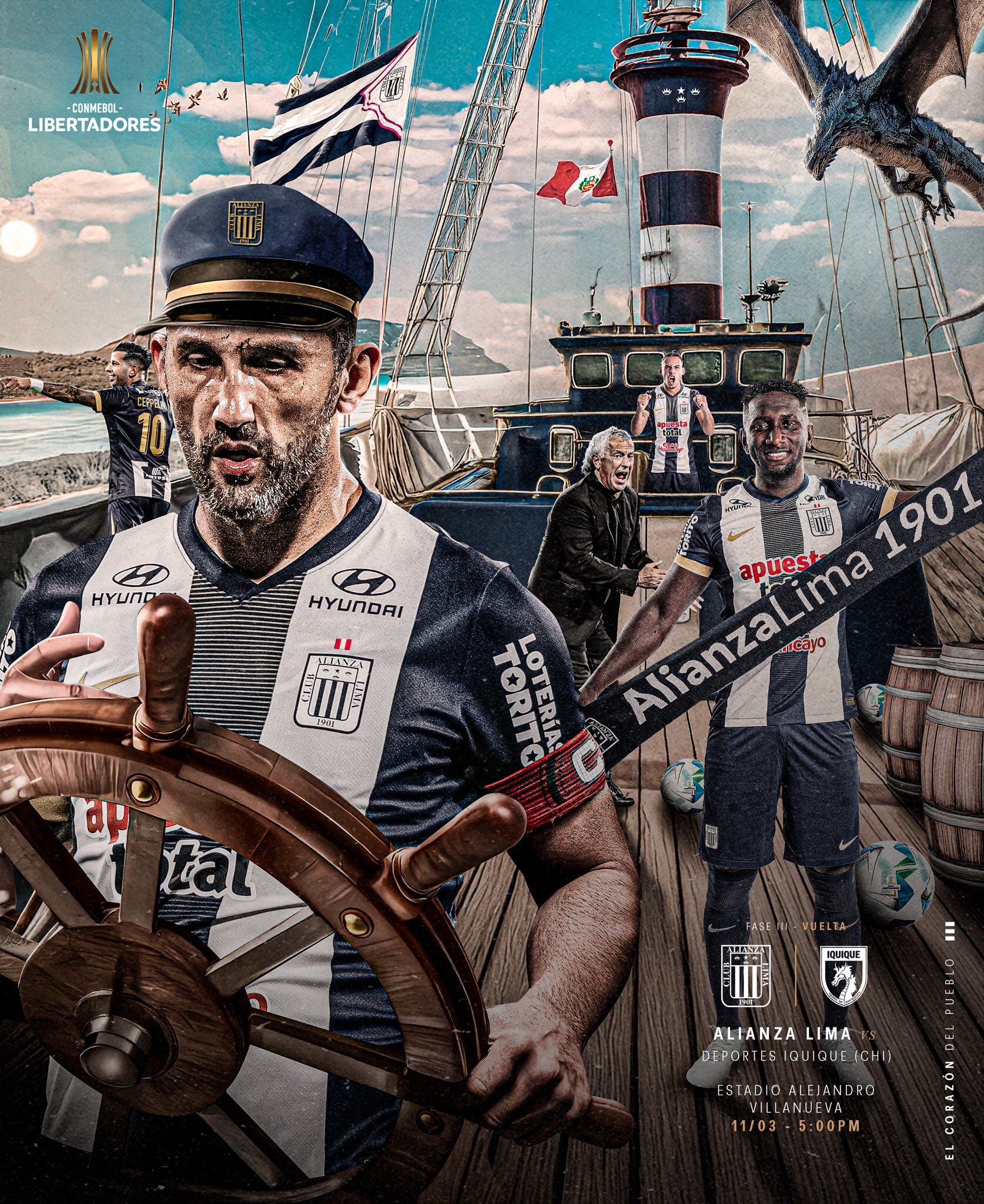 Alianza Lima compartió ingeniosa imagen antes del choque con Deportes Iquique.