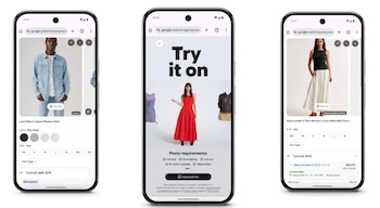 La herramienta Pruébalo de Google utiliza inteligencia artificial generativa para proyectar prendas sobre una fotografía del usuario.