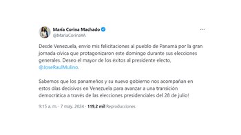 El mensaje de María Corina