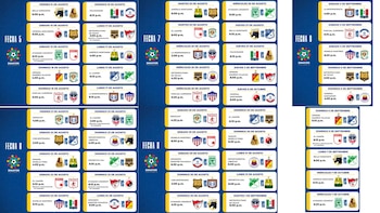 Esta es la programación oficial para las fechas 5, 6, 7, 8 y 9 del fútbol profesional colombiano - crédito Dimayor