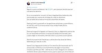 Eddie Fleischman recordó que Agustín Lozano fue el culpable de la salida de Ricardo Gareca en la selección peruana.