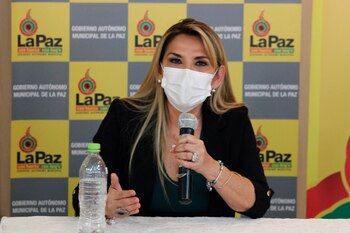 La presidenta interina de Bolivia,