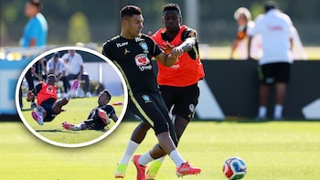 La durísima entrada de Casemiro a Endrick en el entrenamiento de Brasil que alarmó a los hinchas a días del debut en el Mundial