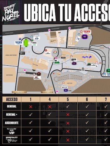 Mapa tecate pa'l norte 2025.