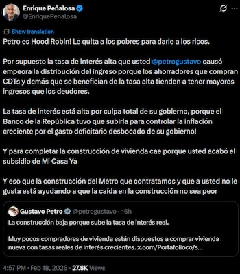 Enrique Peñalosa advierte que el