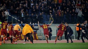Roma remontó la serie ante Barcelona en 2018 con un 3-0 en el Stadio Olímpico y avanzó por la regla del gol de visitante (REUTERS)