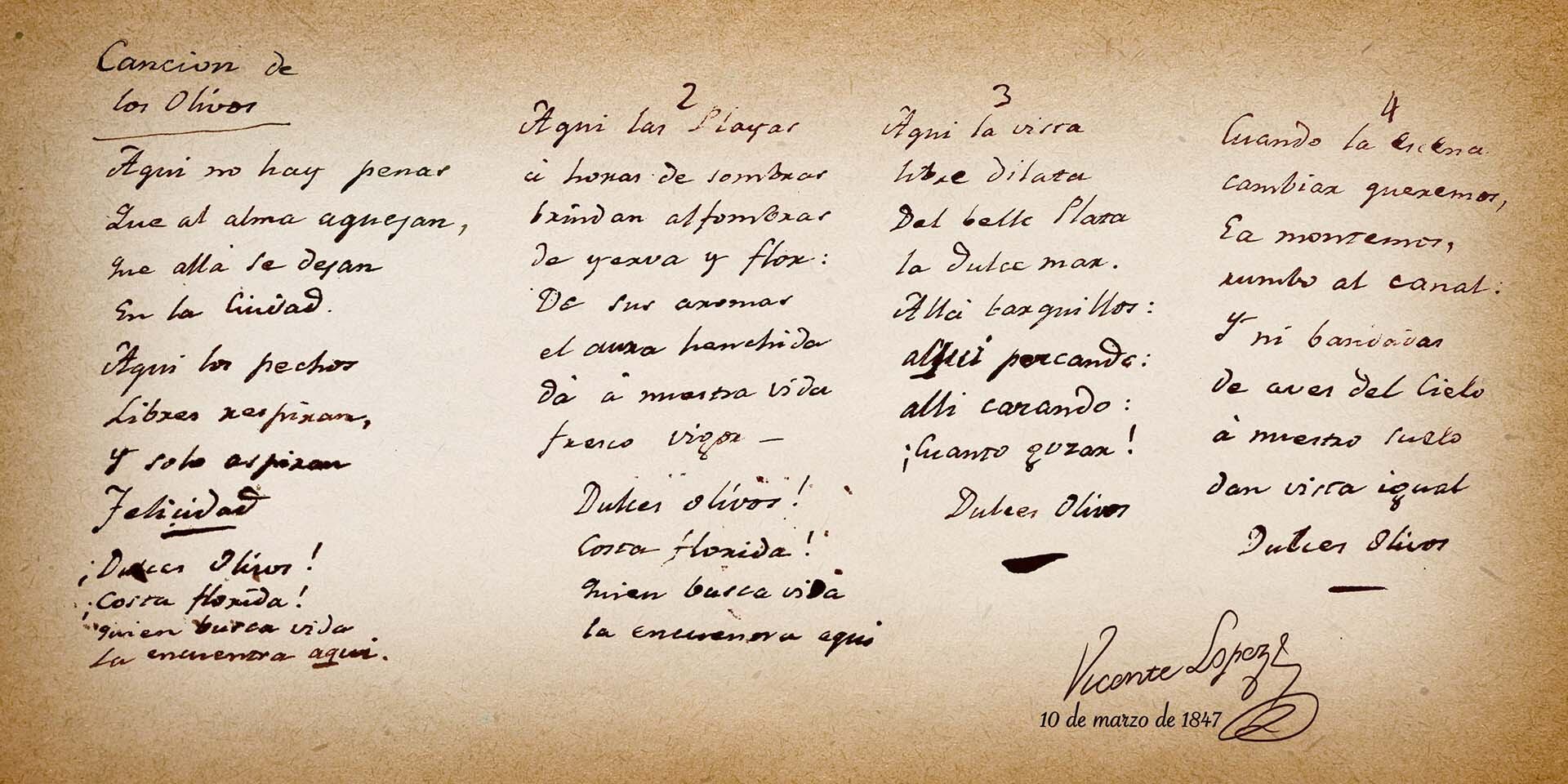 Cancion de Olivos de Vicente López