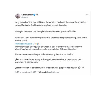 Sam Altman felicitó al equipo