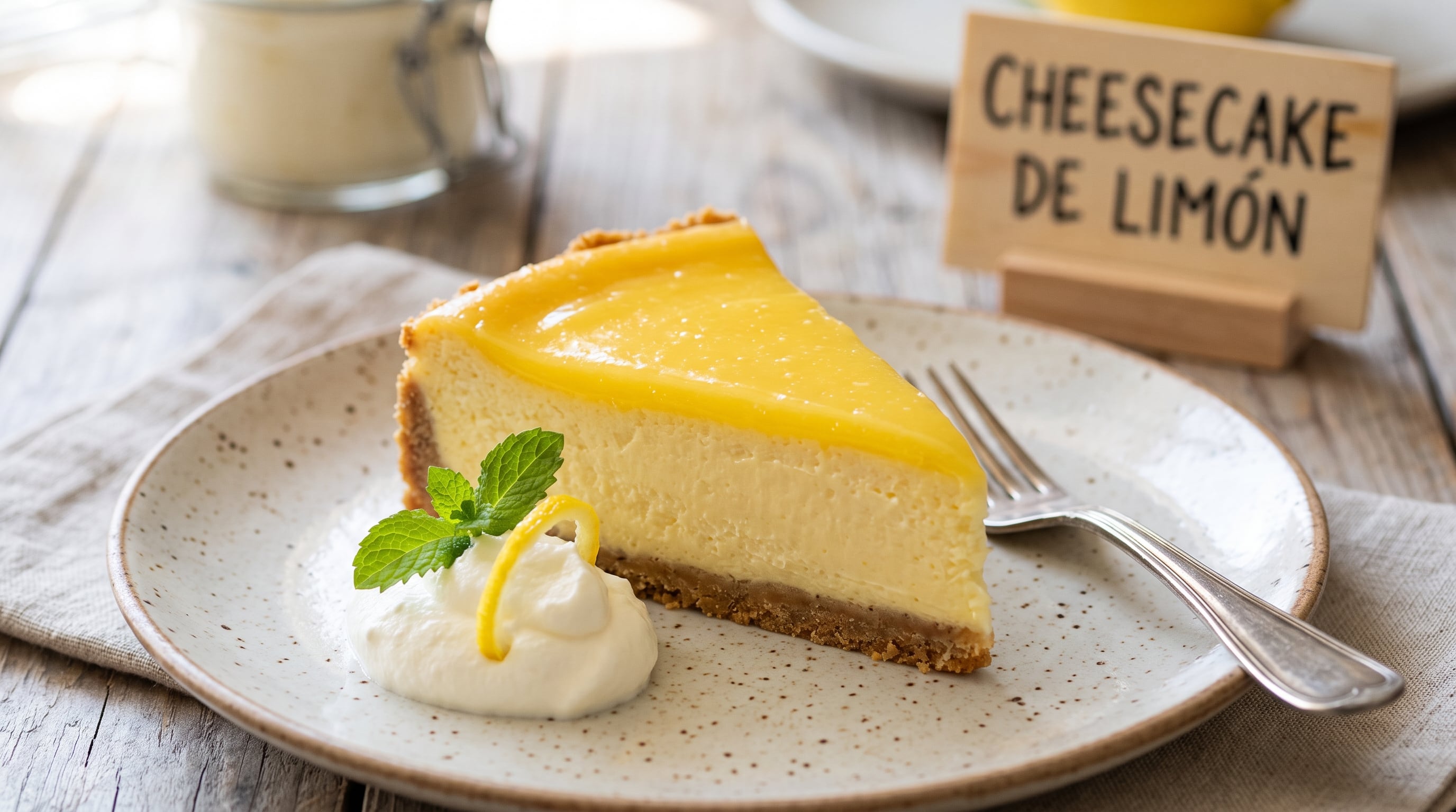 La gelatina sin sabor permite estructurar el cheesecake de limón sin necesidad de cocción (Imagen Ilustrativa Infobae)