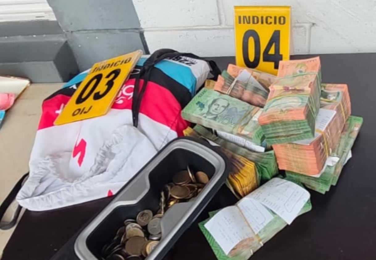 El efectivo quedó a disposición de las autoridades judiciales, que investigarán su origen y determinarán si existe alguna relación con un hecho delictivo. Crédito: MSP