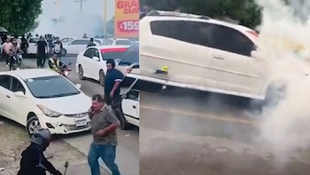 La Policía utilizó gas lacrimógeno durante el desalojo. (FOTO: Noticias 24/7)