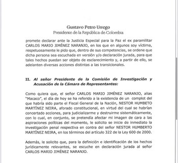 Solicitud del presidente Petro
Foto