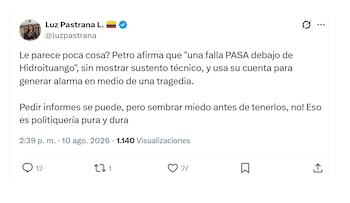 Luz Pastrana y su respuesta a Gustavo Petro