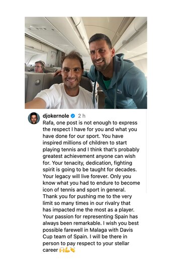 Novak Djokovic -Rafael Nadal