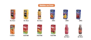 Algunos jugos y bebidas mostraron