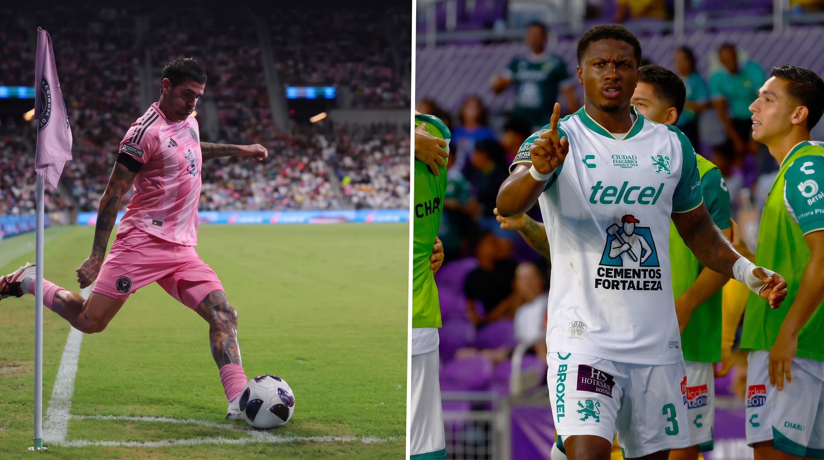 El duelo no cuenta con la presencia de Messi. Getty Images via AFP y Russell Lansford-Imagn Images) (Imagen Ilustrativa Infobae)