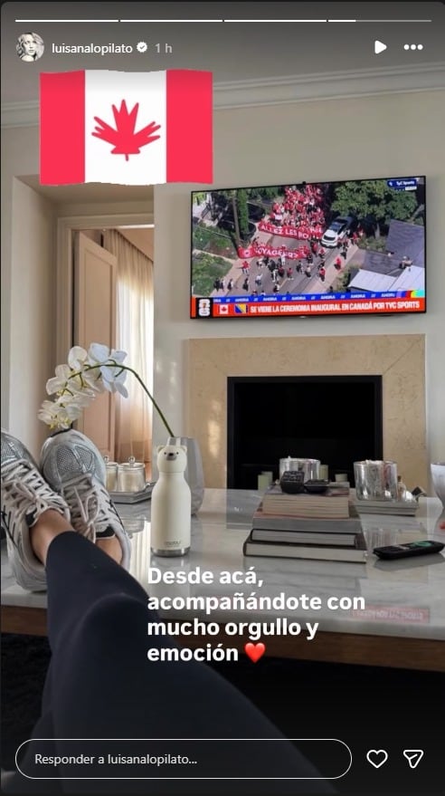 La actriz se encuentra en el país, por lo que lo vio en la televisión (Instagram)