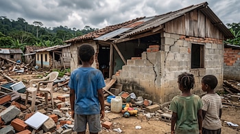 Terremoto en Chocó: la emergencia que amenaza la salud mental y la educación de los niños - crédito VisualesIA Infobae