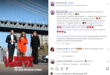 Tony Succar y Mimy Succar llevaron al álbum ASUCCAR la historia real de la inmigrante peruana Lim Bances en la canción de salsa 'Lo Bueno Viene Ya'.